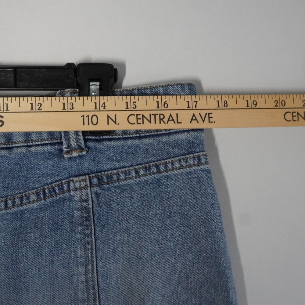 VTG Personal Identity Blue Denim Skirt Size 11/12 Medium Wash A-Line Y2K Utility - Picture 5 of 8